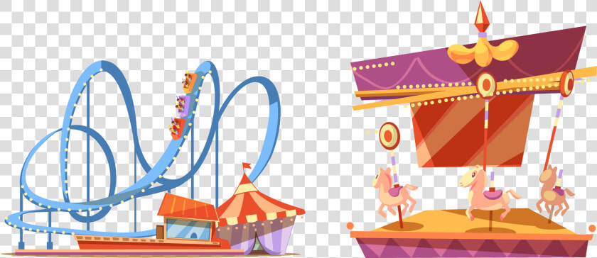 Transparent Amusement Park Png   Amusement Park Roller Coaster Clipart  Png DownloadTransparent PNG