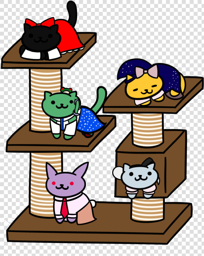 Reimu  Marisa  Sanae  Youmu And Reisen As Neko Atsume   Cartoon  HD Png DownloadTransparent PNG