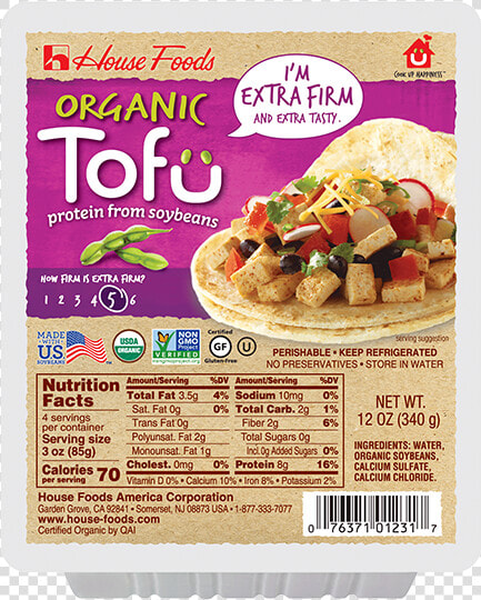 Organic Tofu Extra Firm   House Foods Extra Firm Tofu  HD Png DownloadTransparent PNG