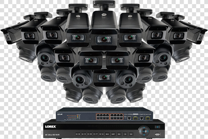 32 Channel Ip Security Camera System Featuring 28 4k   Computer Speaker  HD Png DownloadTransparent PNG