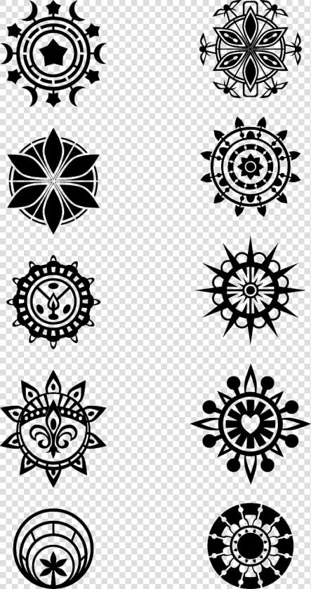 Visual Arts flower temporary Tattoo   Coreldraw Design Black And White  HD Png DownloadTransparent PNG