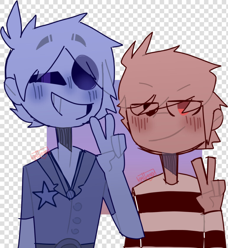 2d And Murdoc   Cartoon  HD Png DownloadTransparent PNG