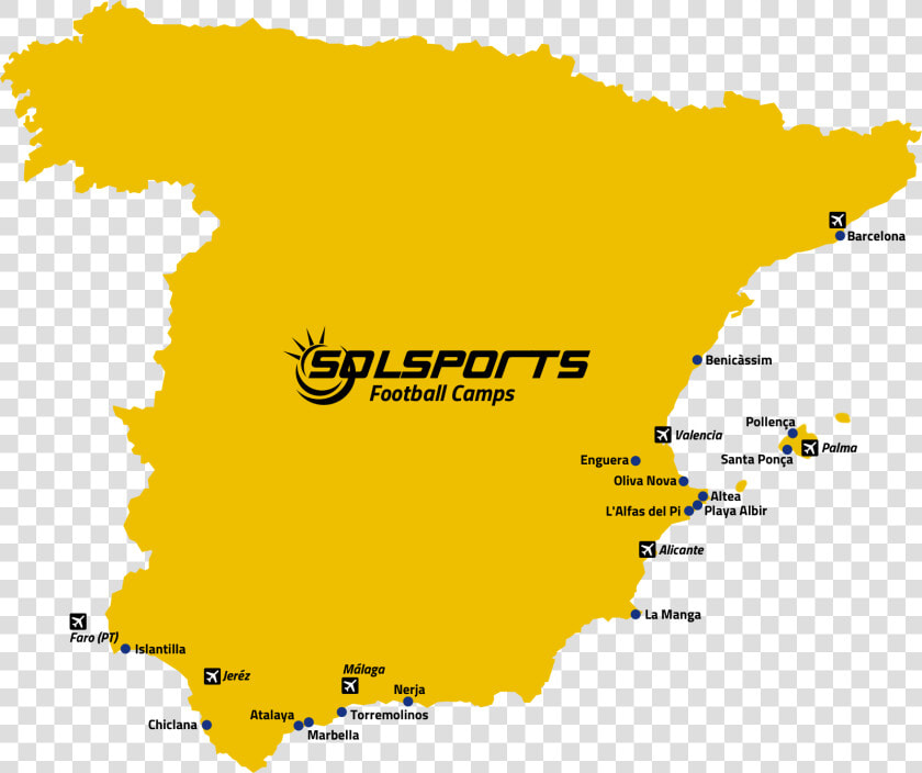 Football Map Of Spain   All Spanish Football Regions  HD Png DownloadTransparent PNG