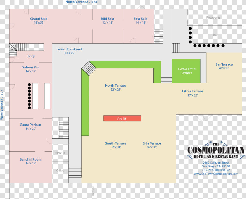 Cosmo Floor Plan Clean   Map Of Cosmopolitan Hotel San Diego  HD Png DownloadTransparent PNG