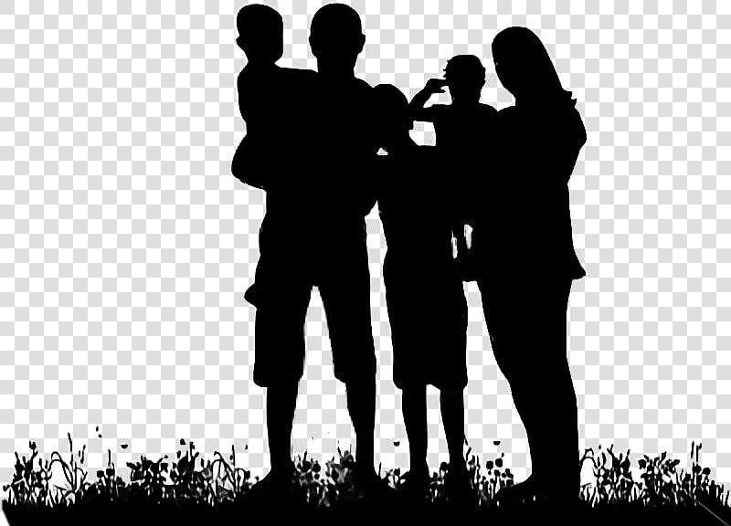  family  silhouette  freetoedit   Family Silhouette  HD Png DownloadTransparent PNG