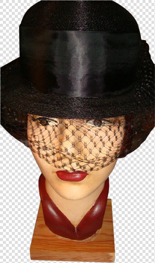 Howard Hodge Original Lady S Black Derby Style Hat   Mannequin  HD Png DownloadTransparent PNG