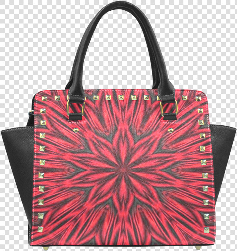 Red Tiger Stripes Rivet Shoulder Handbag   Handbag  HD Png DownloadTransparent PNG