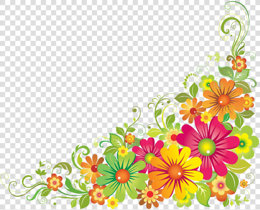 Wildflower Clipart Corner Border Flower   Clipart Flower Border  HD Png DownloadTransparent PNG