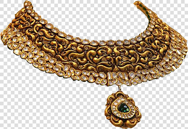 Gold Kundan Set Designs Chokar  HD Png DownloadTransparent PNG