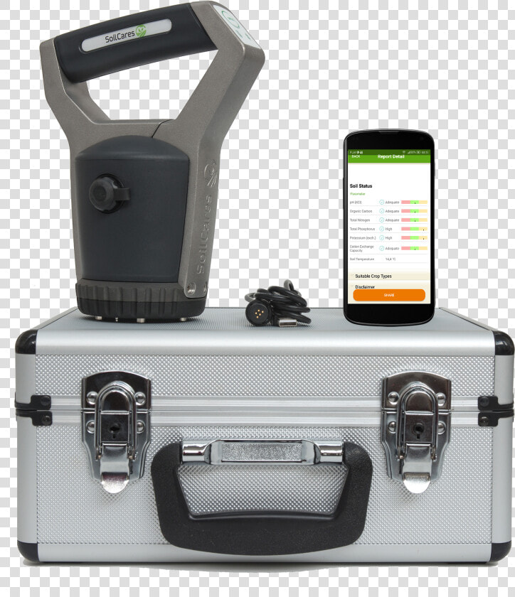 Soilcares Scanner With Npk App Screen   Soilcares Scanner  HD Png DownloadTransparent PNG