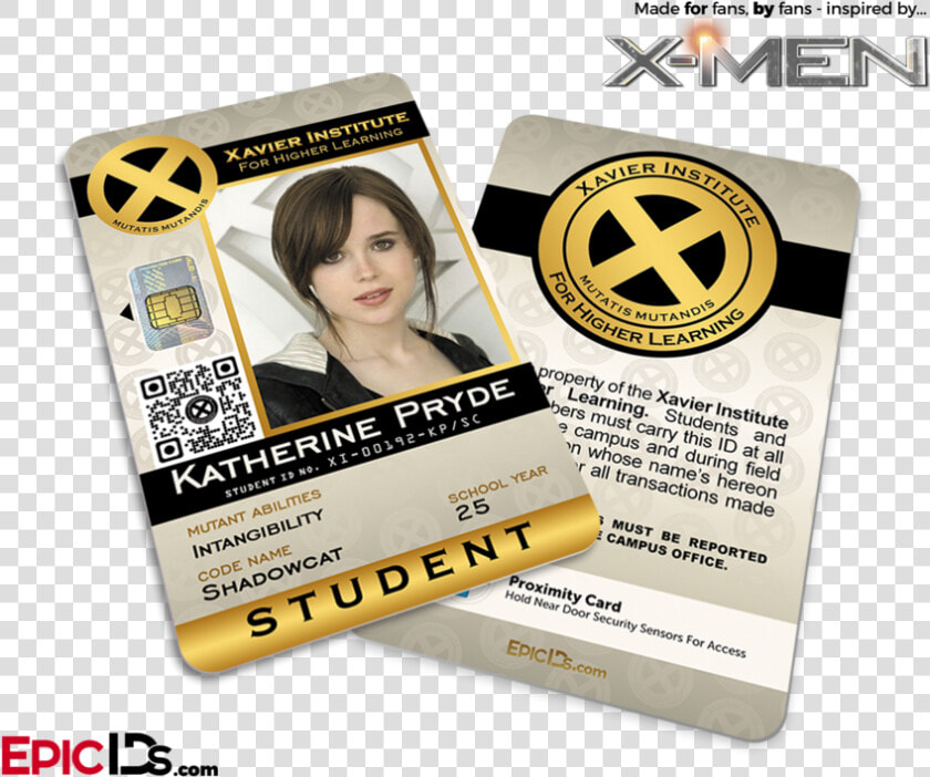 Xavier Institute For Higher Learning X men   X Men Id Card  HD Png DownloadTransparent PNG