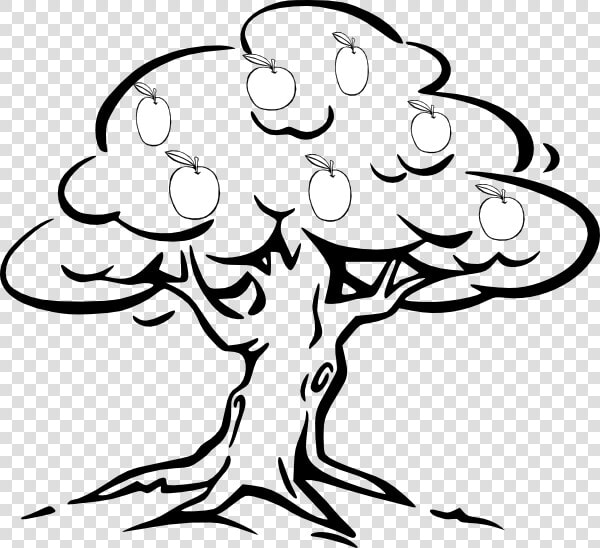 Mango   Tree   Clipart   Tree Black  amp  White  HD Png DownloadTransparent PNG