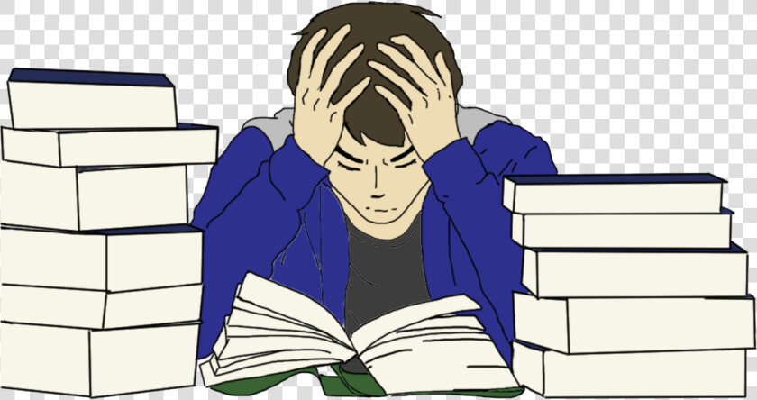 Study Vector Stressed Student   Stressed Student Clipart  HD Png DownloadTransparent PNG