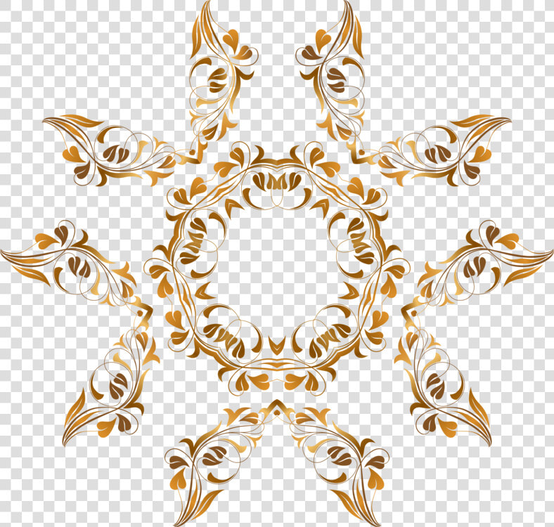 Visual Arts leaf symmetry   Vektor Bunga Gold Png  Transparent PngTransparent PNG