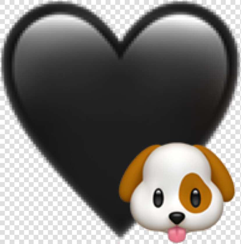 Dog Emoji   Emoji Whatsapp Cuore Nero  HD Png DownloadTransparent PNG