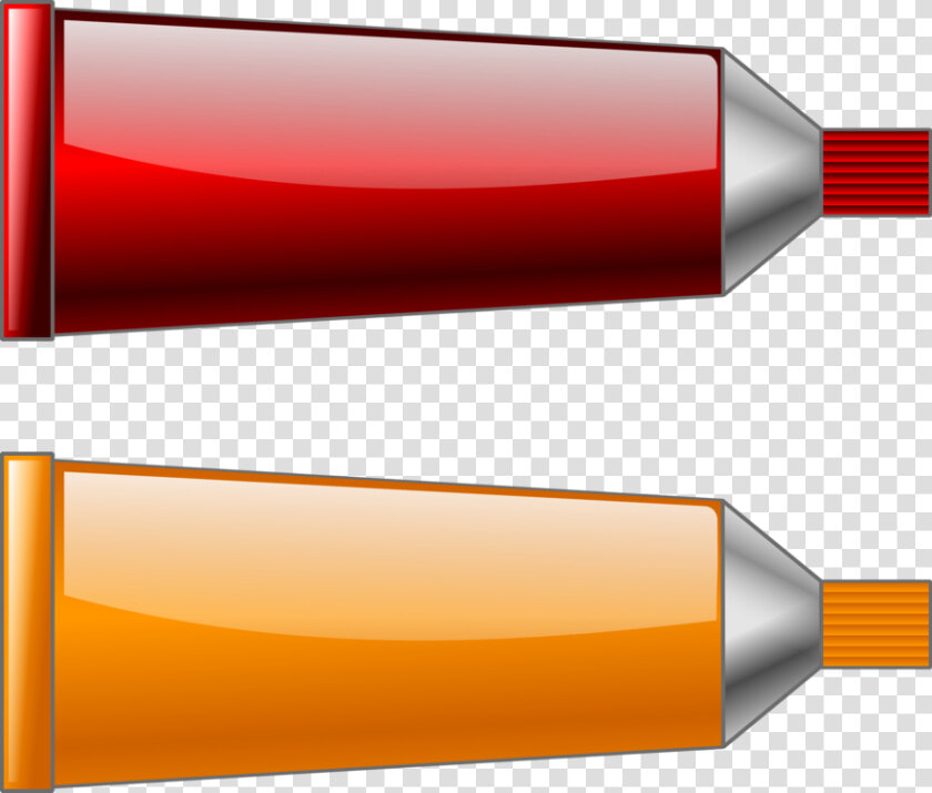 Orange line color   Yellow Paint Tube Clipart  HD Png DownloadTransparent PNG