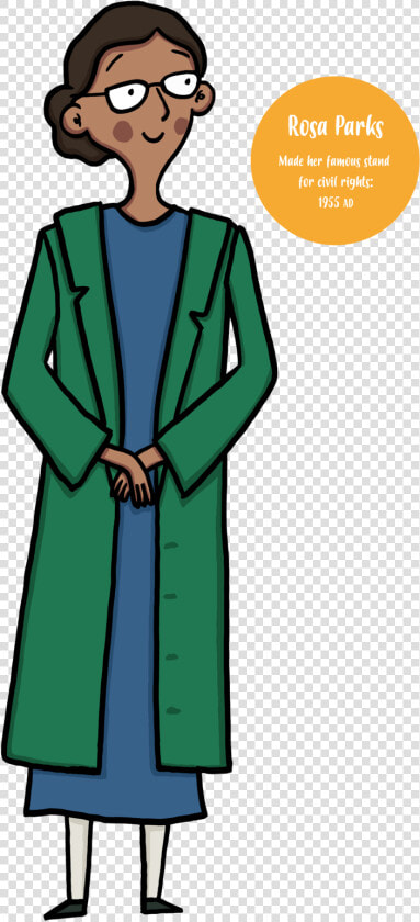 Happy History Character Rosa Parks   Cartoon  HD Png DownloadTransparent PNG