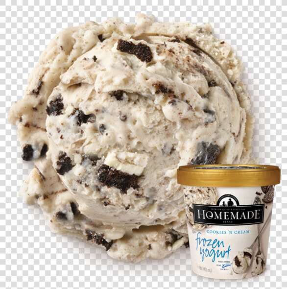 Homemade Brand Cookies N Cream Frozen Yogurt  HD Png DownloadTransparent PNG