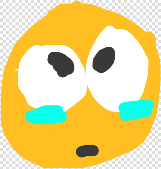 Badly Drawn Crying Emoji  HD Png DownloadTransparent PNG