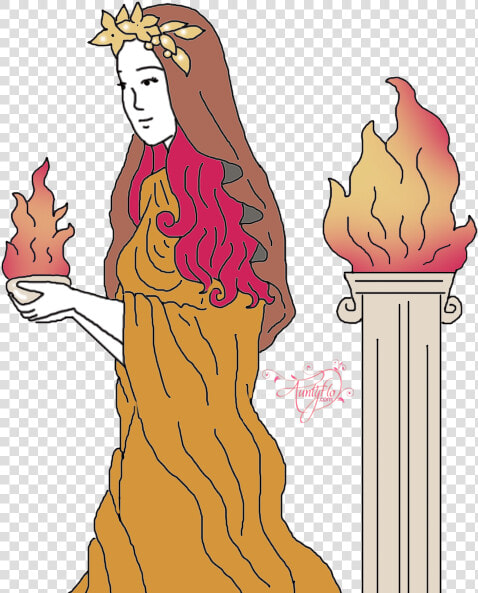 Vesta Roman Goddess   Vesta Roman Goddess Cartoon  HD Png DownloadTransparent PNG