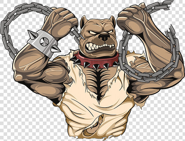 Muscular Pitbull Cartoon   Png Download   Muscle Dog Art Pitbull  Transparent PngTransparent PNG