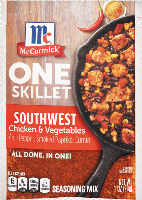 Mccormick® Southwest Chicken  amp  Vegetables   Mccormick One Skillet Tuscan Chicken  HD Png DownloadTransparent PNG