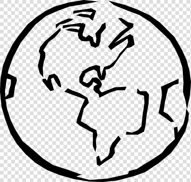 Globe Clip Art Outline   Black And White World Clip Art  HD Png DownloadTransparent PNG