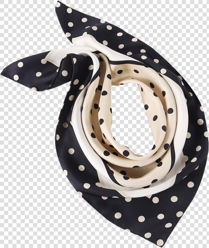 Versatile Lightweight Scarf For Women Spring Black   Polka Dot  HD Png DownloadTransparent PNG