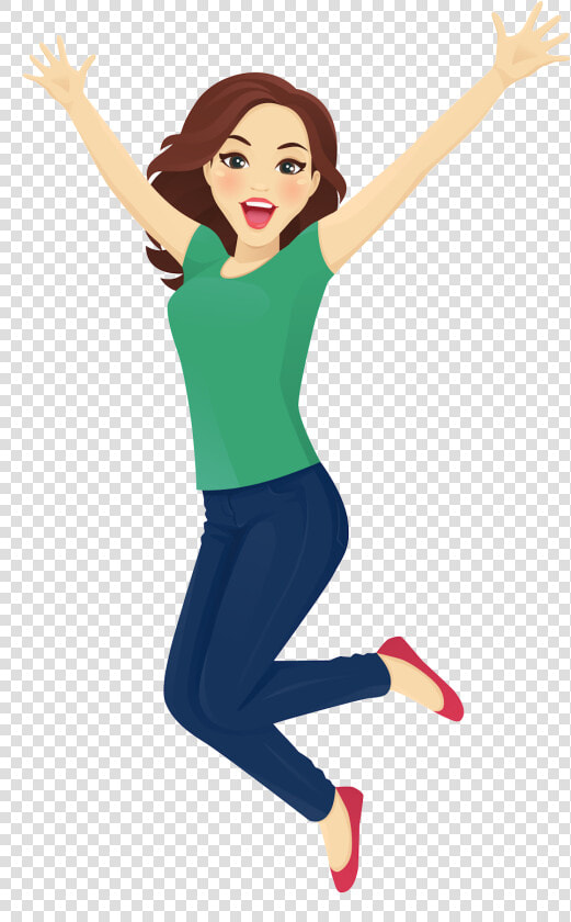 Transparent Girl Jumping Png   Woman Jumping Clipart  Png DownloadTransparent PNG