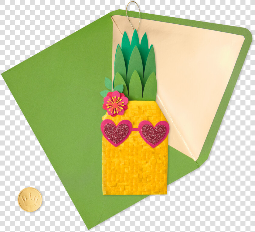 Pineapple Piñata Birthday Card   Png Download   Construction Paper  Transparent PngTransparent PNG