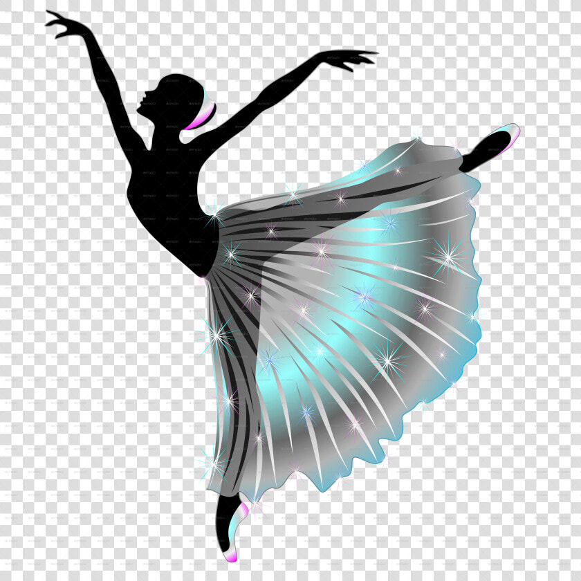 Classical Dancer Graceful Ballerina By Bluedarkat   Graphic Design Dance Logo  HD Png DownloadTransparent PNG