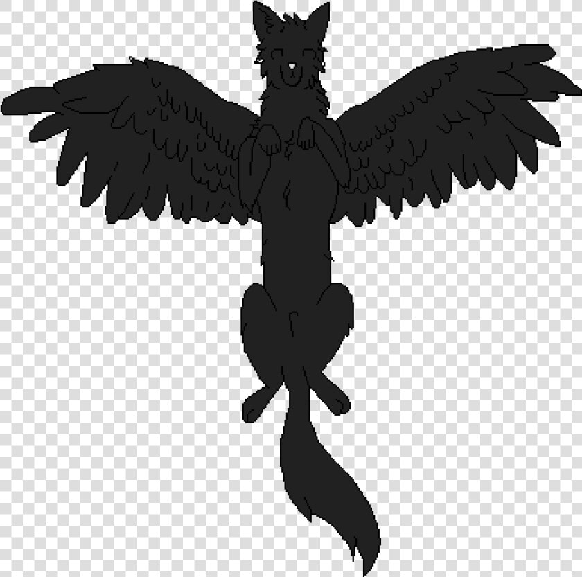 Transparent Cartoon Wings Png   Wolf With Wings Flying  Png DownloadTransparent PNG