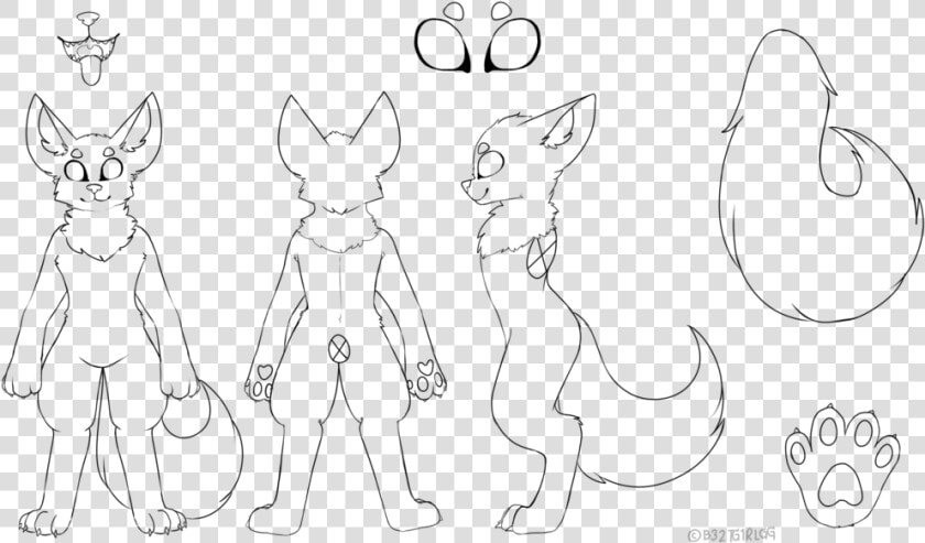 Drawn Furry Base   Free Fox Fursona Base  HD Png DownloadTransparent PNG