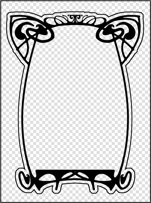 Transparent Art Nouveau Border Png   Art Nouveau Frame Vector  Png DownloadTransparent PNG