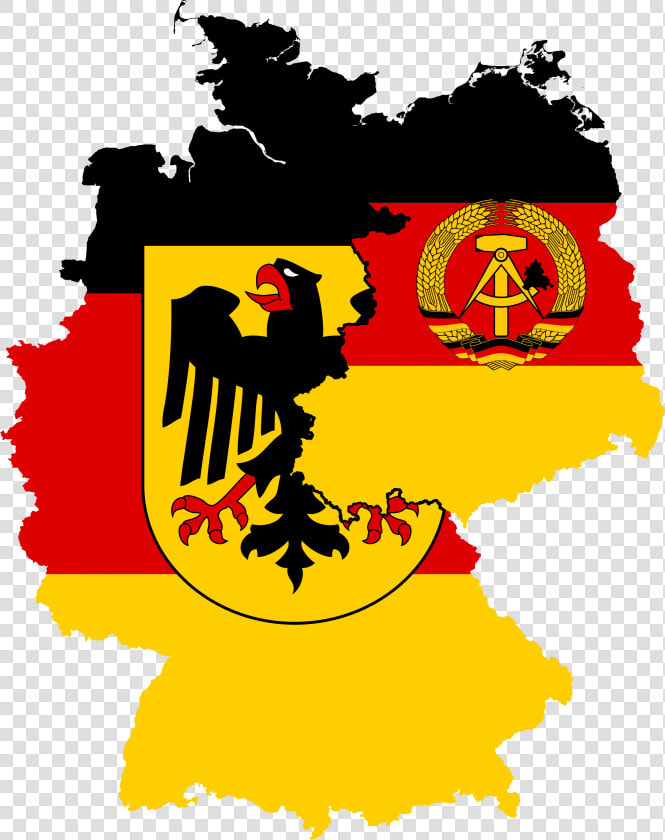 West Germany  amp  East Germany Flag Map   East Germany And West Germany Flag  HD Png DownloadTransparent PNG