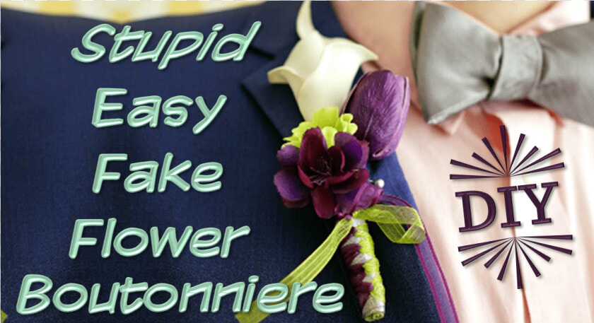 Stupid Easy Diy Fake Flower Boutonniere   Left Of Normal   Anniversary  HD Png DownloadTransparent PNG