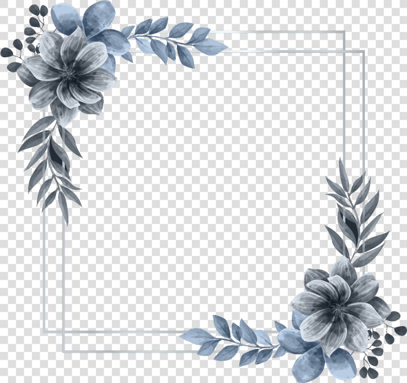  wreath  square  flower  floral  frame  silver  glitter   Silver Wedding Frame Png  Transparent PngTransparent PNG