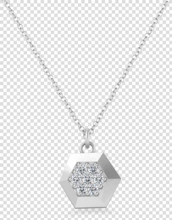 Lexi Hexagon Sterling Silver Necklace   Locket  HD Png DownloadTransparent PNG