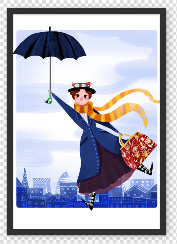 Mary Poppins Artist Illustration Illustrator   Mary Poppins Art  HD Png DownloadTransparent PNG