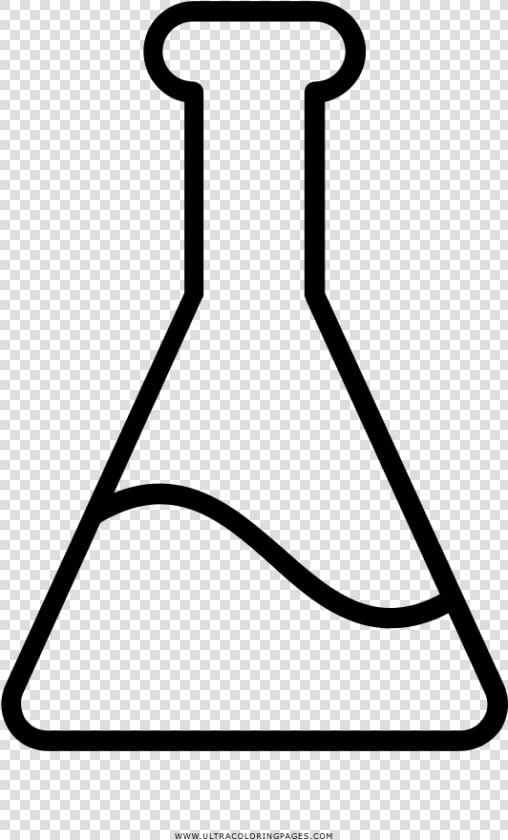 Erlenmeyer Flask Coloring Page   Conical Flask Clip Art  HD Png DownloadTransparent PNG