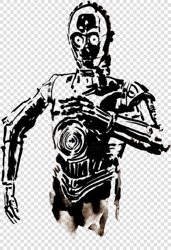 1 Cm ©2015 By Philippe Imbert   Star Wars C3po Decal  HD Png DownloadTransparent PNG