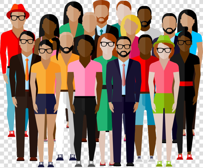 Crowd People Vector Flat   Png Download   Transparent People Vector Png  Png DownloadTransparent PNG