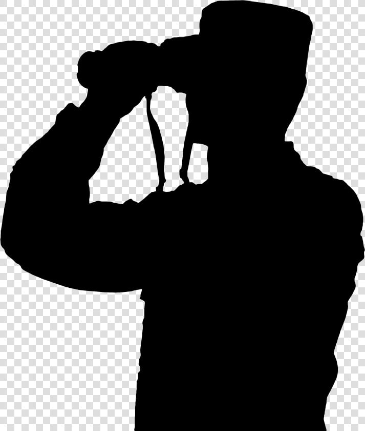 Silhouette Binoculars Clip Art   Man Holding Binoculars Vector  HD Png DownloadTransparent PNG