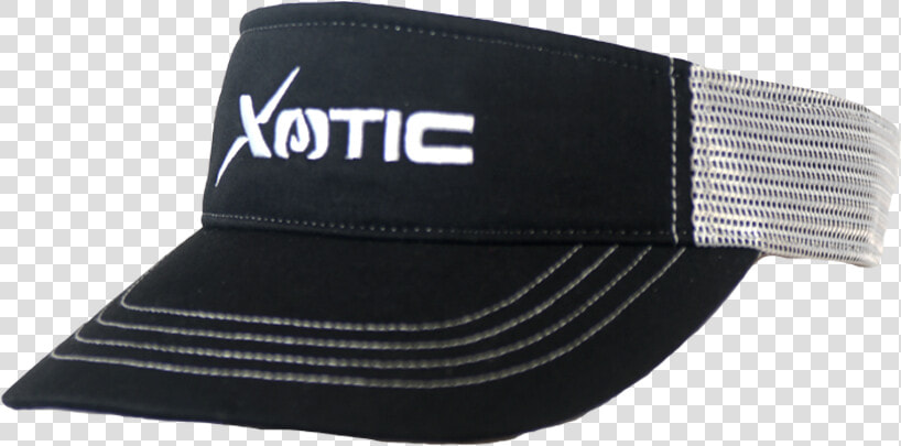 Xotic Visor Black white White Logo   Baseball Cap  HD Png DownloadTransparent PNG