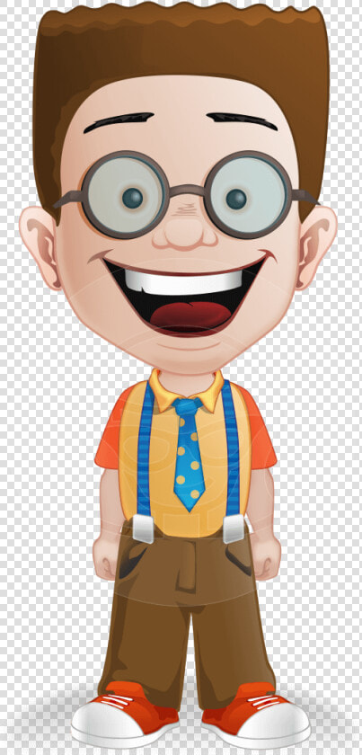 Little School Boy With Glasses Cartoon Vector Character   Nerdy White Cartoon Characters  HD Png DownloadTransparent PNG