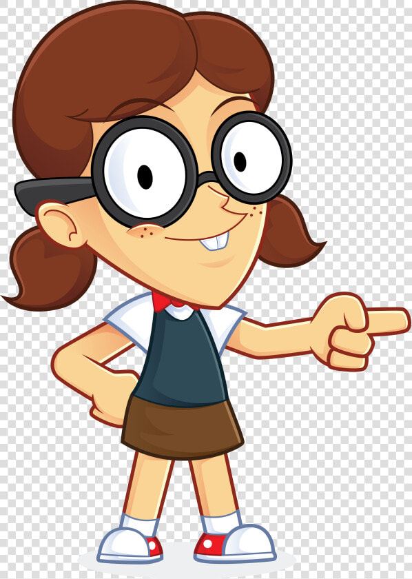 Cliparthot Of Geek Guarantee And Pointing Ⓒ   Nerd Cartoon  HD Png DownloadTransparent PNG