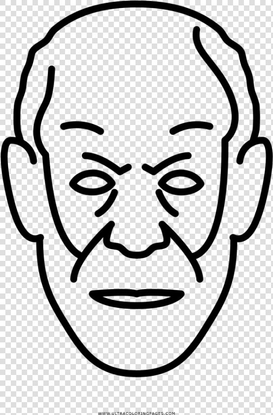 Sigmund Freud Coloring Page   Line Art  HD Png DownloadTransparent PNG