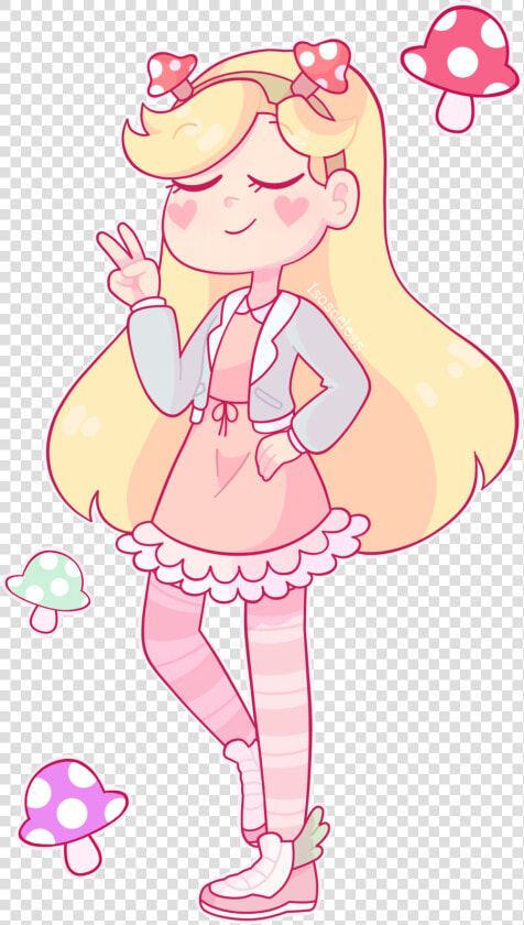 Mushroom Dress By Isosceless Star Force  Anime Stars    Star Butterfly Pink Outfit  HD Png DownloadTransparent PNG