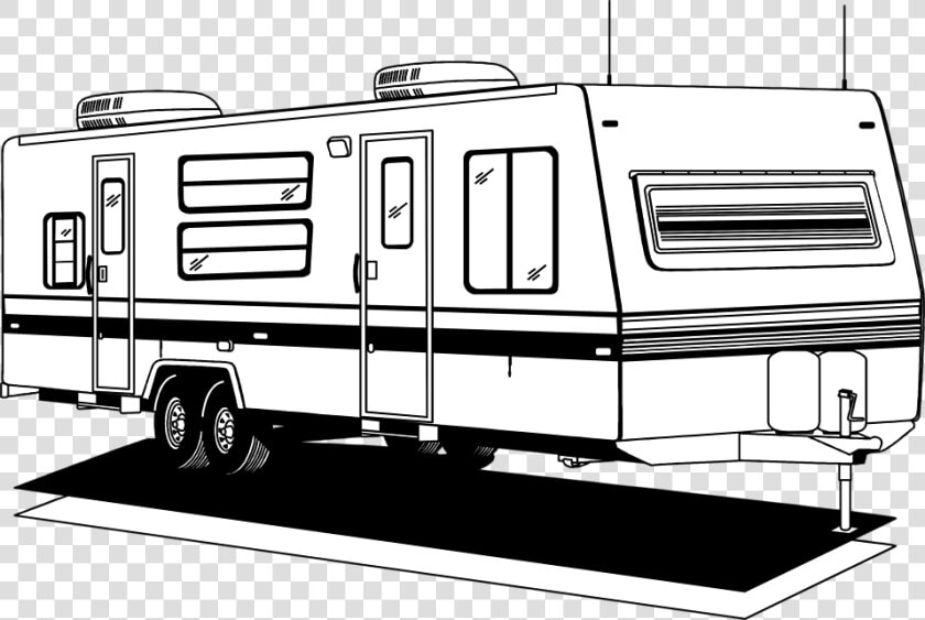 Free Camper Silhouette Cliparts  Download Free Clip   Rv Trailer Clip Art  HD Png DownloadTransparent PNG