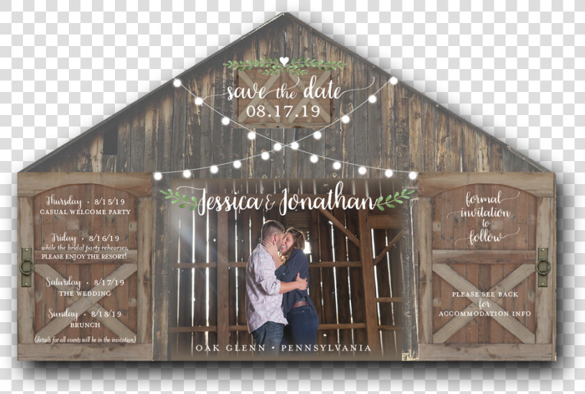 Barn Wedding Rustic Save The Date  HD Png DownloadTransparent PNG